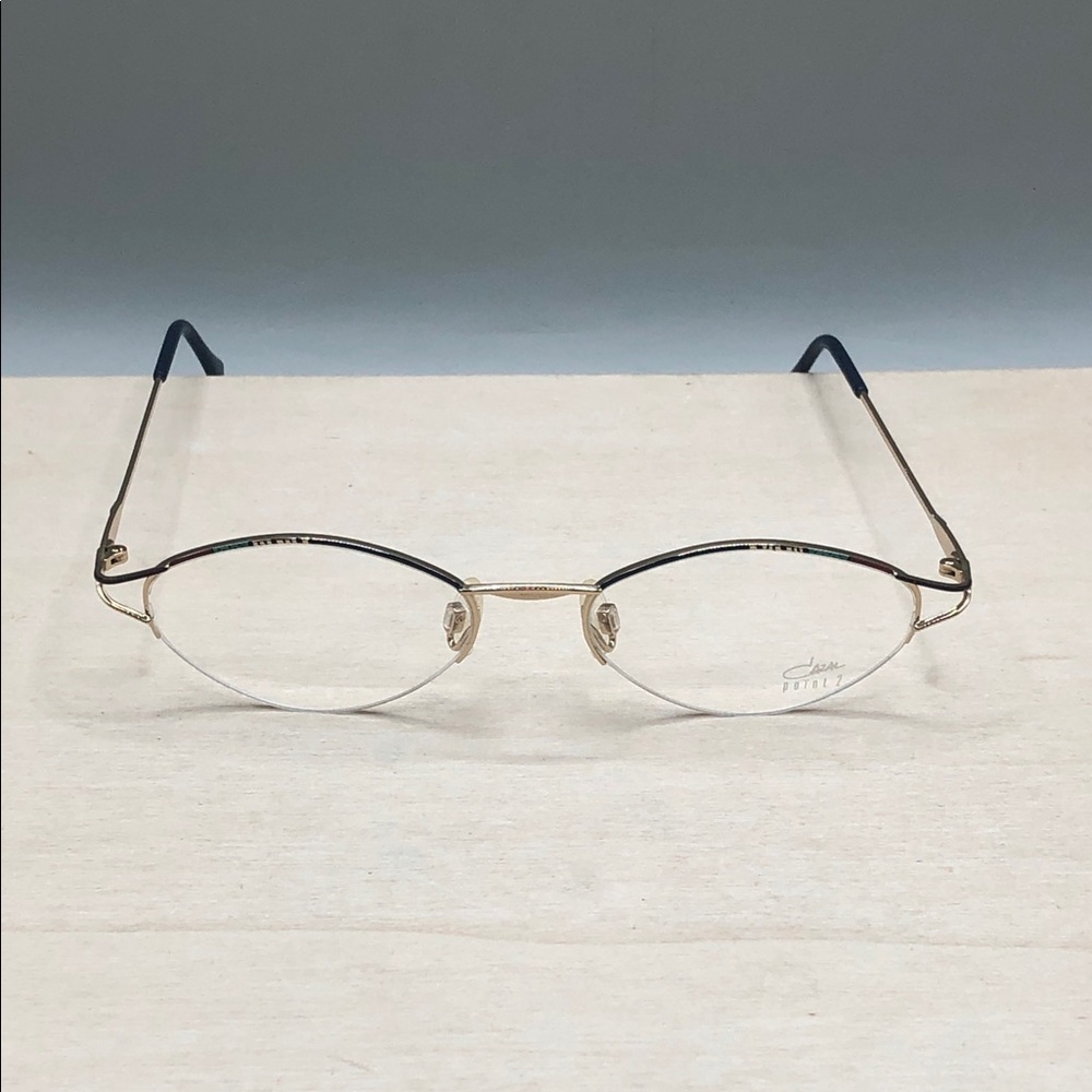 Vintage CAZAL Germany Mod1152 51-17-135 Oval Gold Half Rim Glasses Classy